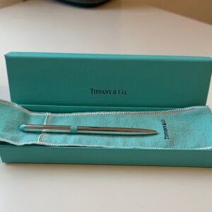 Tiffany & Co. Teal and Sterling Silver Pen